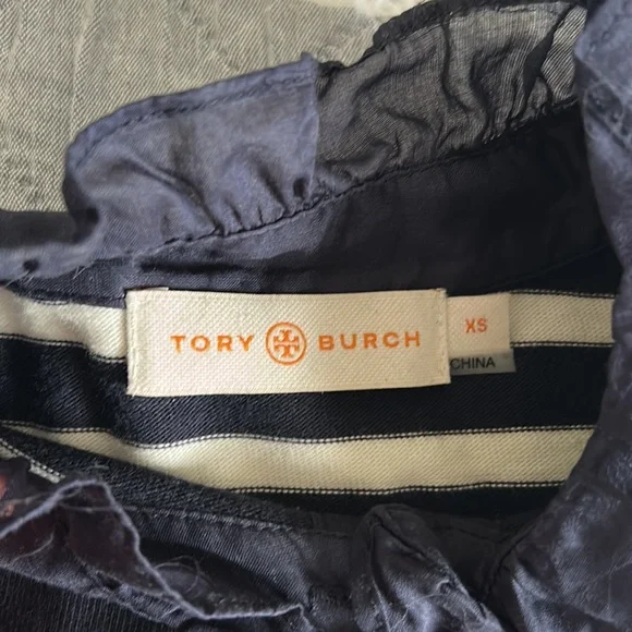 Tory Burch stripe t-shirt dress navy white 🎇♥️💙XS - Picture 6 of 6